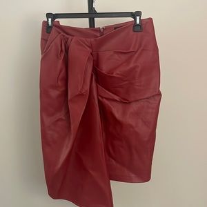 Plus Size Faux Leather Skirt | Front Detail | 18